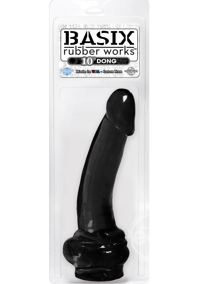 Basix Rubber Works 10 Inch Dong Black
