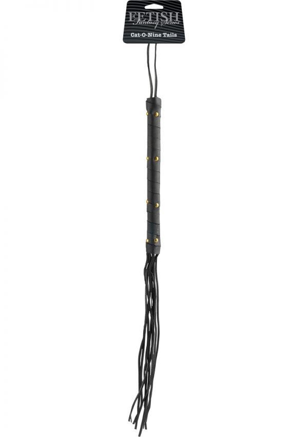 Fetish Fantasy Series Limited Edition Cat-O-Nine Tails Leather Black Whip