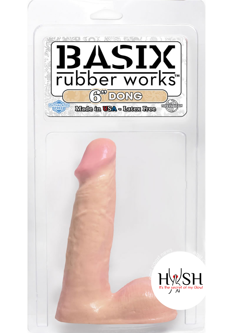 Basix Rubber Works 6 Inch Dong Flesh