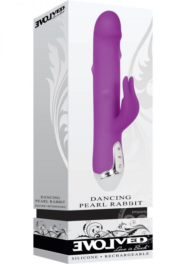 Dancing Pearl Rabbit Rechargeable Silicone Purple