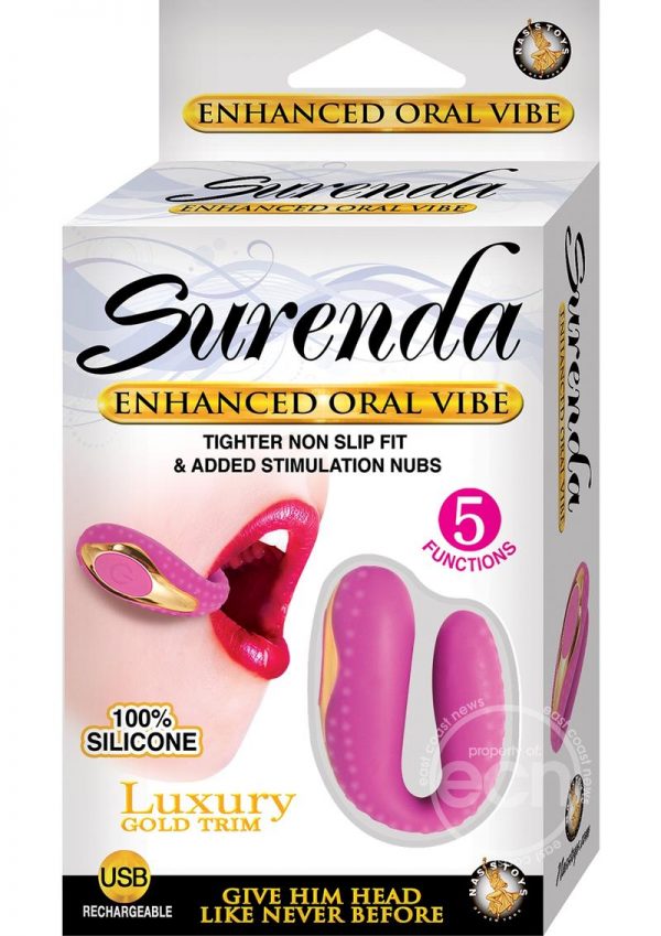 Surenda Enhanced Oral Vibe Silicone Waterproof Pink Gold