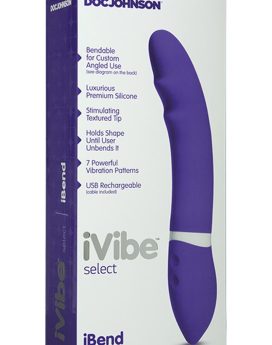 iVibe Select Silicone iBend USB Rechargeable Vibe Waterproof Purple 9 Inch