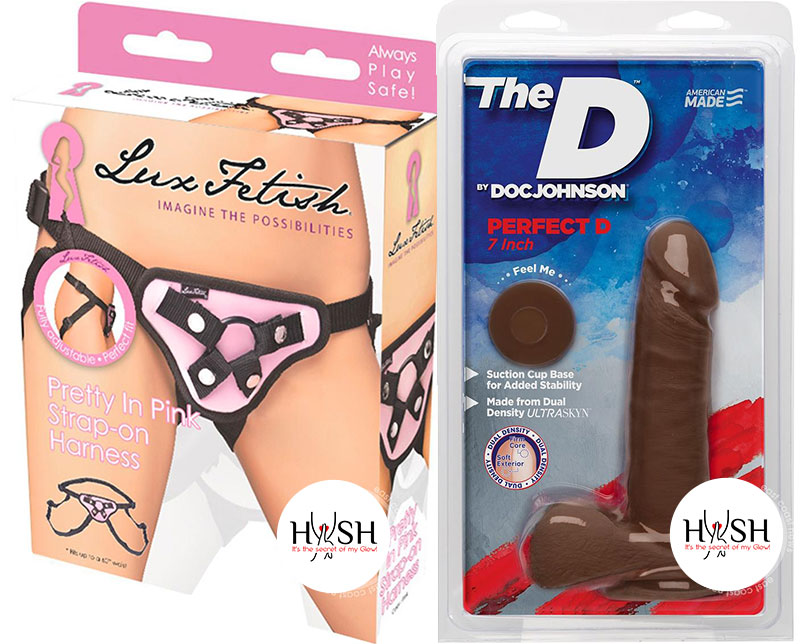 Lux-Fetish-Pretty-In-Pink-Strap-On-Harness-Adjustable-and--The-Perfect-D-7-Chocolate
