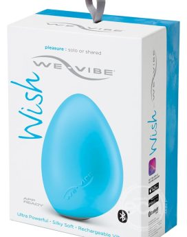 We-Vibe Wish Silicone Rechargeable Vibrator USB App Ready Waterproof Blue